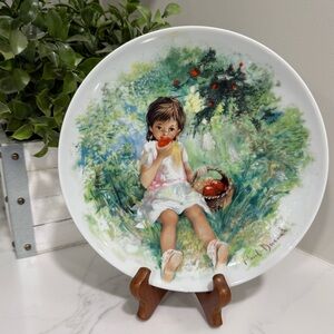 💙2 for $12 Limoges porcelain plate Vintage 70’s Marie-Ange by Paul Durand